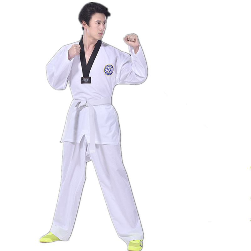 Taekwondo apģērbs pieaugušajiem, unisex treniņu un izrāžu apģērbs, poliester-cottonu maisījums