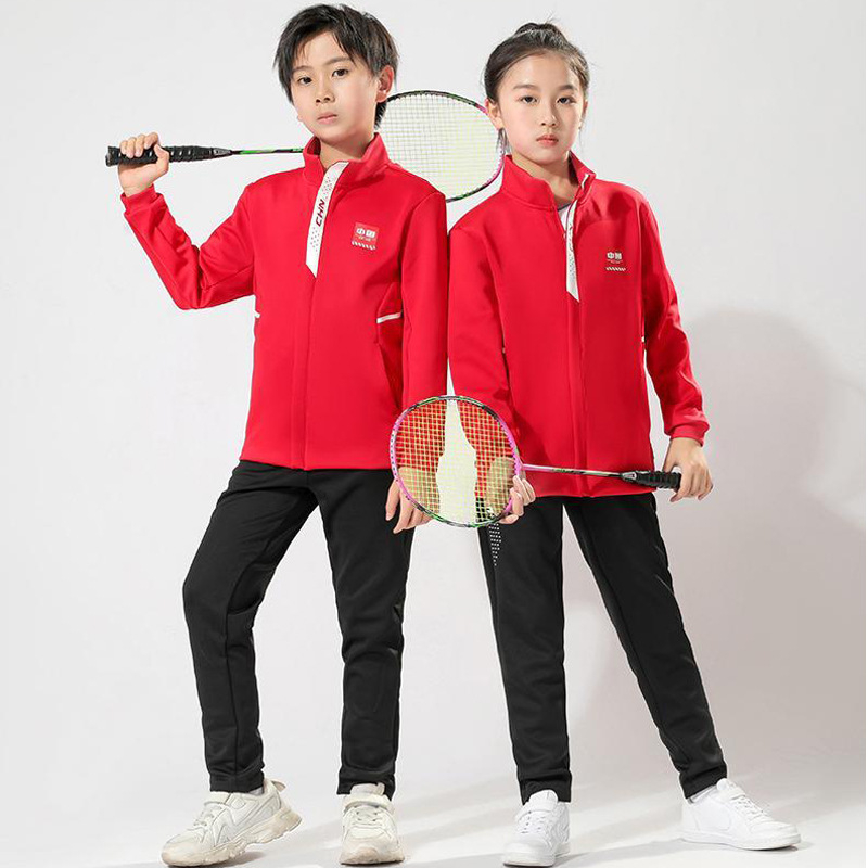 Bērnu ziemas sporta komplekts ar noņemamu stāvvadājošu apkakli, garām piedurknēm, poliestera audums, unisex, piemērots ziemai, pavasarim un rudenim