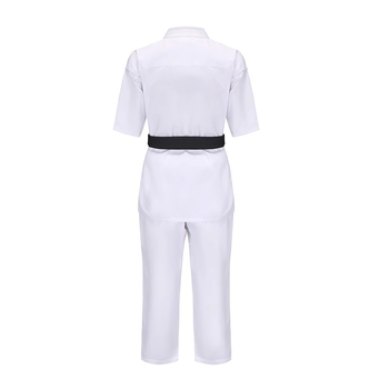 Unisex karate treniņu uniforma ar kokvilnas izšuvumu, garas piedurknes, poliester-kokvilnas audums, iekšējā odere no kokvilnas