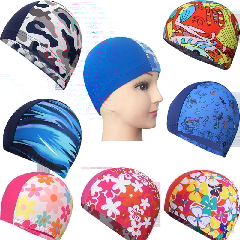 Dječja najlonska kapa za plivanje s printom, karikatura uzorak, YOBEL, za plivanje