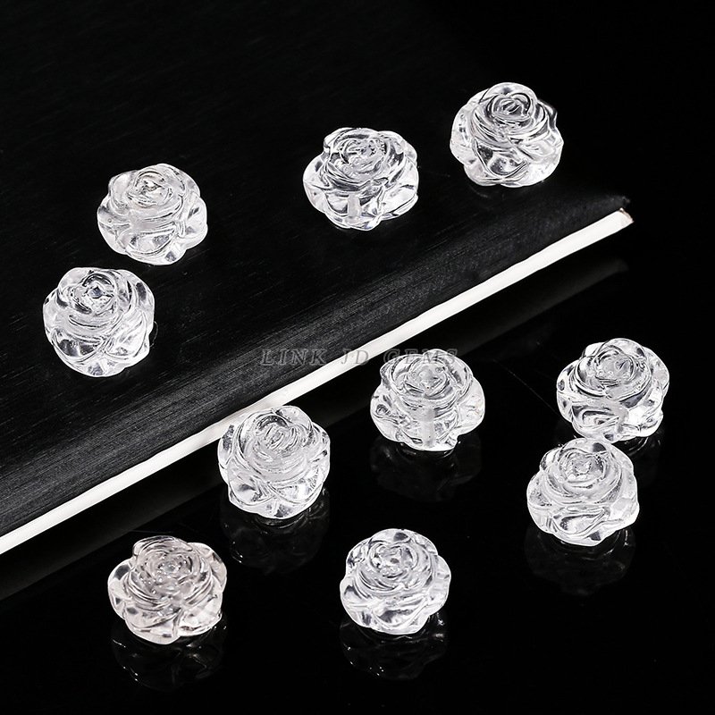 Jingdian Accesorii DIY din cristal – Trandafir de cristal, Cioplire și lustruire, Origine: Jinhua