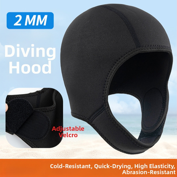 Neopreninė plaukimo kepurė 2,5 mm su Velcro žiemos plaukimui, suaugusiems