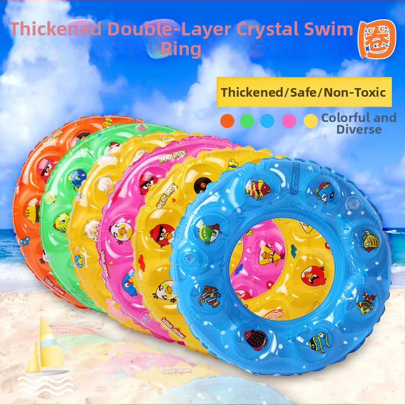 Peldriņķis ar dubultslāņu kristāla dizainu padusē, 15 mm bieza PVC, bērniem