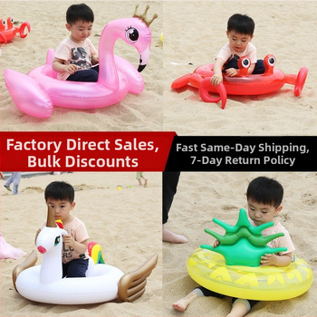 Pripučiama vaikų plaukimo žiedas su paukščio sėdyne, PVC 0.25 mm, spausdintas modelis