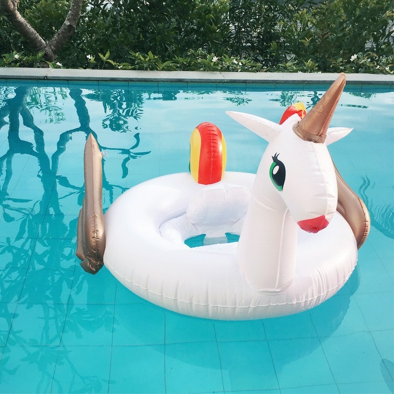 Pripučiama vaikų plaukimo žiedas su paukščio sėdyne, PVC 0.25 mm, spausdintas modelis