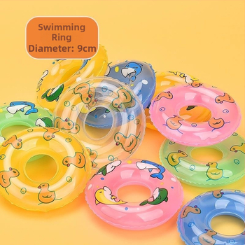 Vaikų plaukimo žiedas su antis formos dizainu – plastikinė vonios žaislas