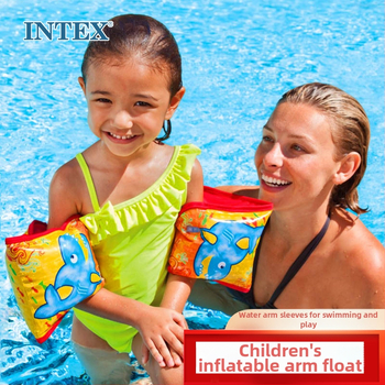 INTEX Vaikų plaukimo rankos žiedas – ekologiškas PVC, spaudinėtas modelis, tinkamas plaukimo ir vaikščiojimui vandeniu