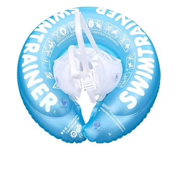 Vaikų plaukimo žiedas su storu dirželiu po pažas, raidžių raštas, PVC