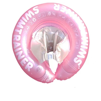 Vaikų plaukimo žiedas su storu dirželiu po pažas, raidžių raštas, PVC