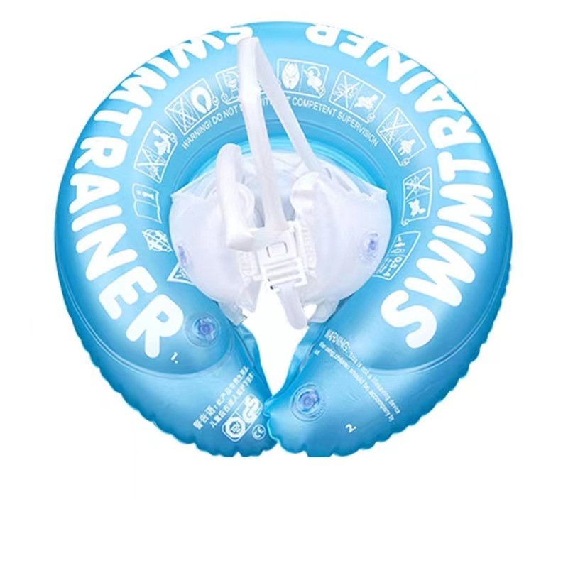 Vaikų plaukimo žiedas su storu dirželiu po pažas, raidžių raštas, PVC