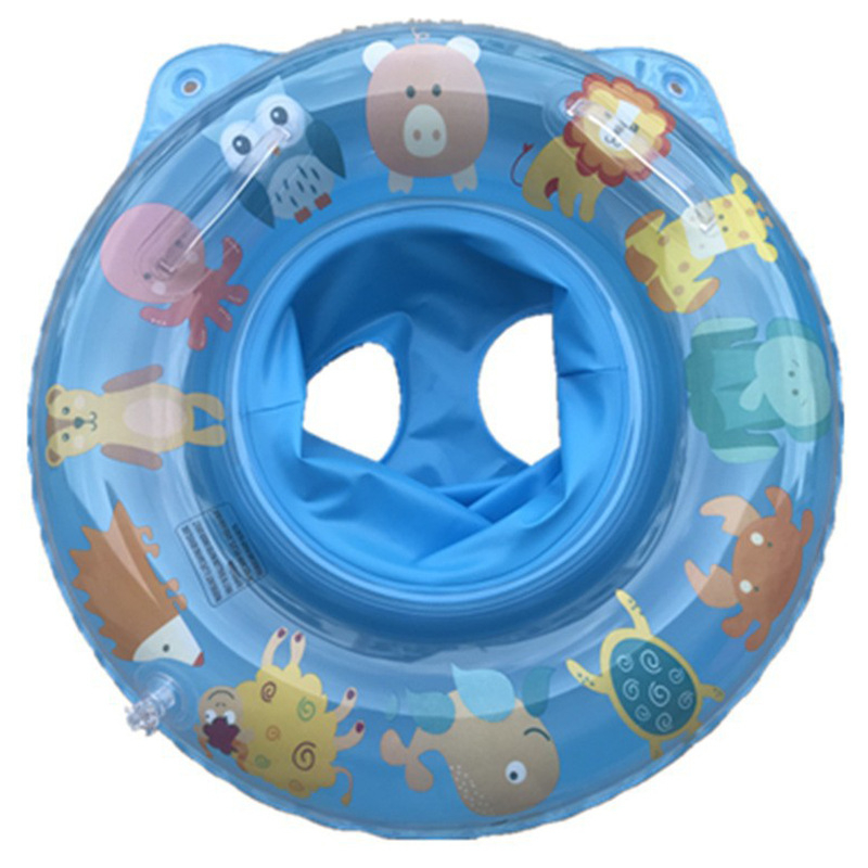 Kūdikių pripučiamas plaukimo žiedas su gyvūnų raštu, pažasties dizainas, nešiojamas ir sulankstomas, ekologiškas PVC 0,2 mm
