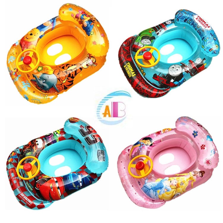 ABC inel de înot cu model Cartoon – PVC ecologic, grosime 0,25 mm