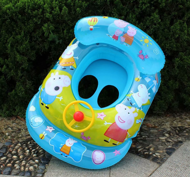 ABC inel de înot cu model Cartoon – PVC ecologic, grosime 0,25 mm