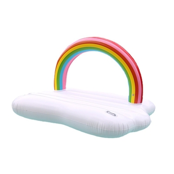 Insulă plutitoare cu curcubeu — Senyou Bao, PVC 0.4 mm, model de potrivire a culorilor, pentru adulți, categorie: inel de înot