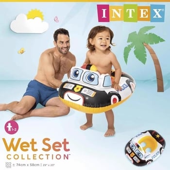INTEX dječji napuhani plivački prsten, PVC, s tiskanim uzorkom