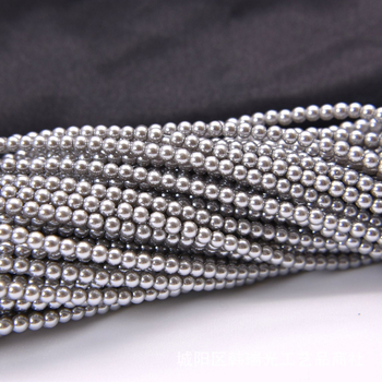 Sive staklene perle od kristala s probojnom rupom, okrugle, 12 mm, za DIY nakit