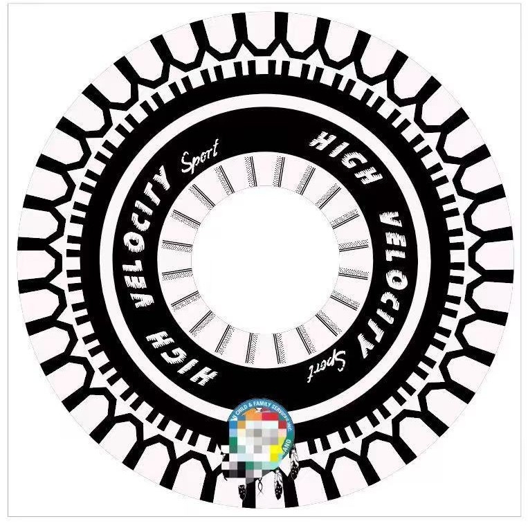 Odrasli napuhivi plivački prsten s prilagođenim logom i prugama, PVC debljine 0,18 mm, unutarnji promjer prilagodljiv