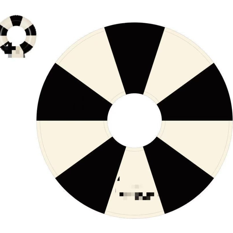 Odrasli napuhivi plivački prsten s prilagođenim logom i prugama, PVC debljine 0,18 mm, unutarnji promjer prilagodljiv