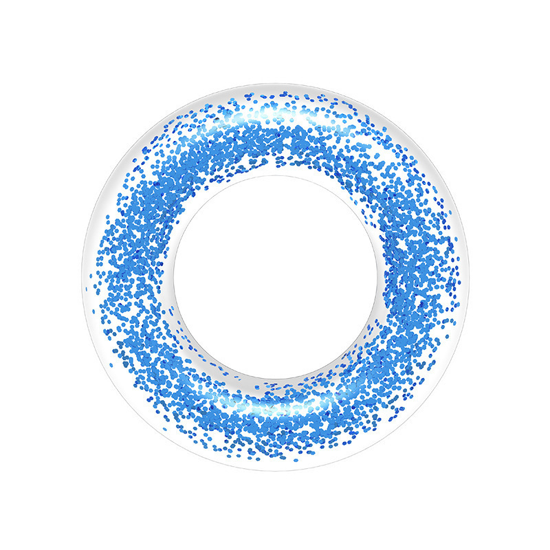 Надуваем пръстен за плуване с пера и пайети за деца – прозрачен PVC, екологично чист, дебелина PVC персонализируема, подходящ за плуване и газене