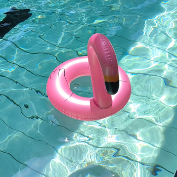 Naduvani plivački prsten s flamingom za djecu – PVC materijal, karikatura uzorak, pogodan za plivanje i vodene igre