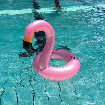 Naduvani plivački prsten s flamingom za djecu – PVC materijal, karikatura uzorak, pogodan za plivanje i vodene igre