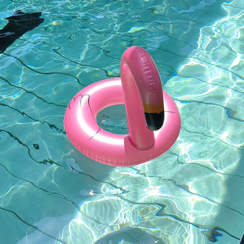 Naduvani plivački prsten s flamingom za djecu – PVC materijal, karikatura uzorak, pogodan za plivanje i vodene igre