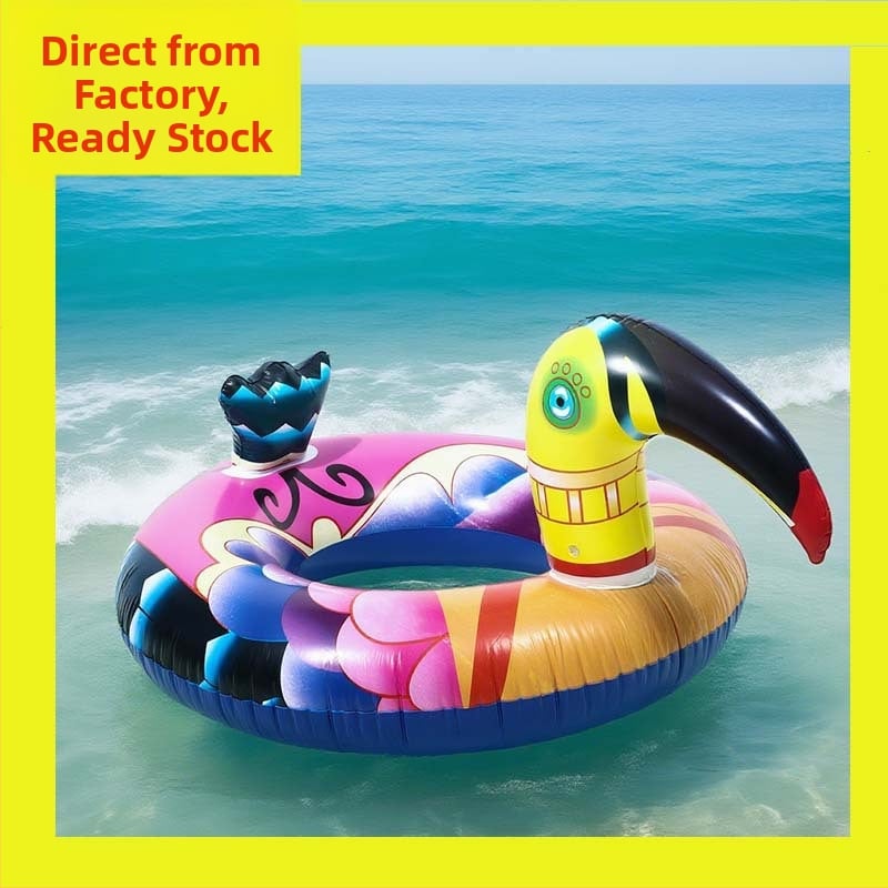 Ujumistring Big Mouth Bird – trükitud muster, keskkonnasõbralik PVC, PVC paksus 18 niiti, täiskasvanutele, ujumise ja veespordi jaoks