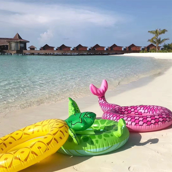 Plivački prsten s mermaid sjedalom za djecu – PVC, crtić motiv, dob 1–4 godine