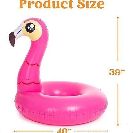 Nafukivani plivački prsten Flamingo Jednorog za odrasle, ekološki PVC, debljina 0.25 mm, print dizajn, pogodan za bazene, jezera, rijeke