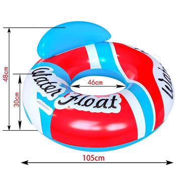 Öko PVC-ből készült úszógyűrű, 0,25 mm vastagságú, kézi felfújás, felnőtteknek – alkalmas uszodákhoz, folyókhoz, tavakhoz, tengerekhez és víziparkokhoz