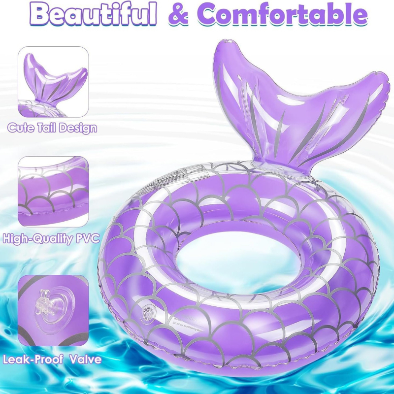 Vaikų pripučiamas plaukimo žiedas, ekologiškai patvarus PVC, atspaudo raštas, tinkamas sportui ir vandens pramogoms