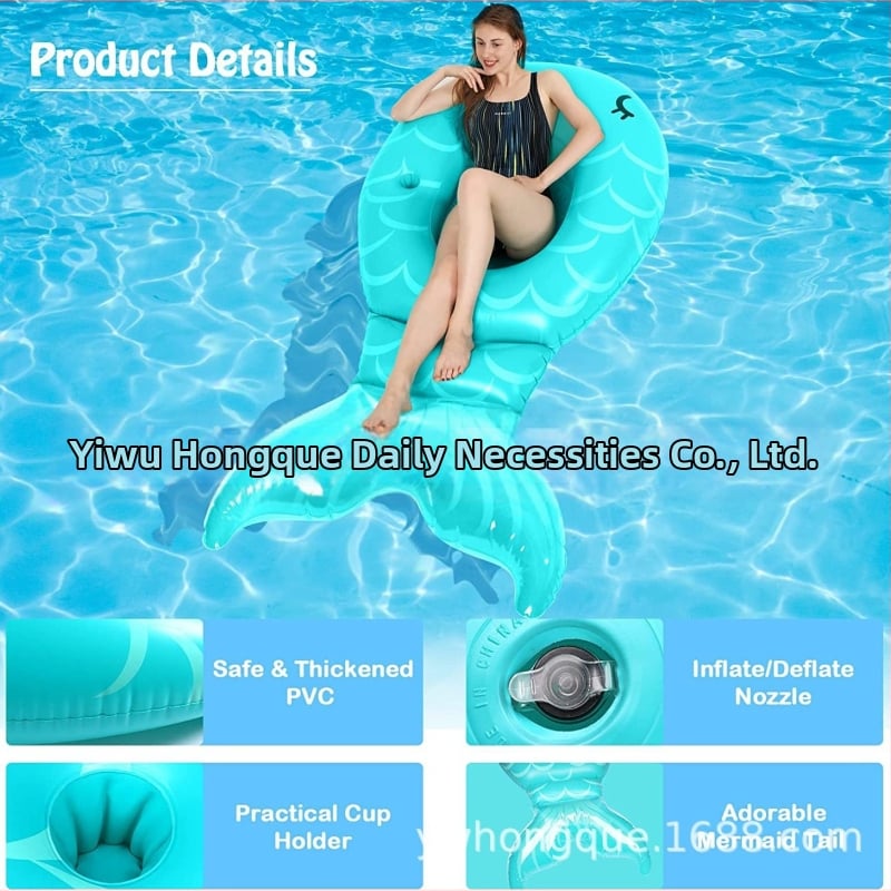 Pripučiama undinėlės plūdė baseinui – suaugusiems, ekologiškas PVC, 0,3 mm storis, dryžių raštas, tinkama plaukiojimui ir vaikščiojimui vandenyje