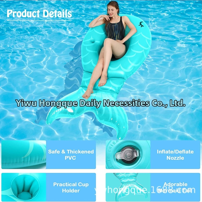 Pripučiama undinėlės plūdė baseinui – suaugusiems, ekologiškas PVC, 0,3 mm storis, dryžių raštas, tinkama plaukiojimui ir vaikščiojimui vandenyje