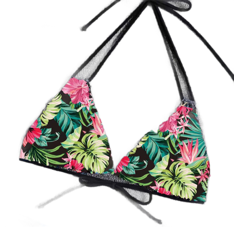 Ženski bikini set s cvjetnim uzorkom, brzo sušenje, s napunjenim košaricama, bez čelične potpore