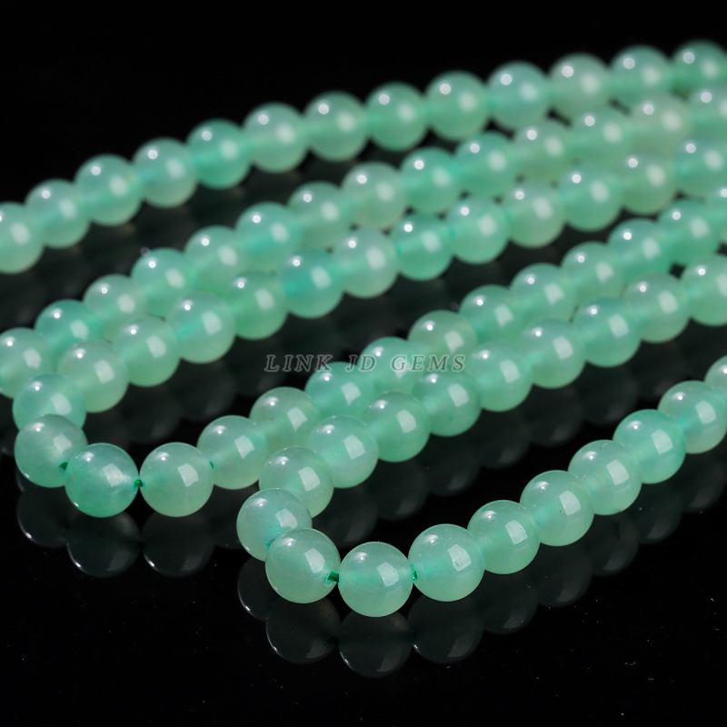 Zelene aventurinske perle – slobodne perle za DIY nakit, okrugle, polirane, moderan stil