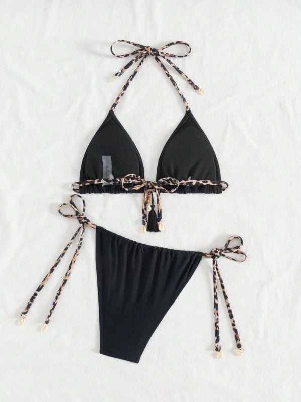 Dvodelni bikini s jastučićima za prsa, stražnji dio bez naramenica, poliester-elastin 82/18, podstava 95/5, 150 g