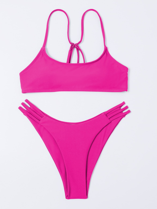 Split bikini za žene; uzorak: seksi, tijesnog kroja; materijal: poliester s podlogom od najlona; jastučići: s jastučićima; potpora: bez čelične potpore