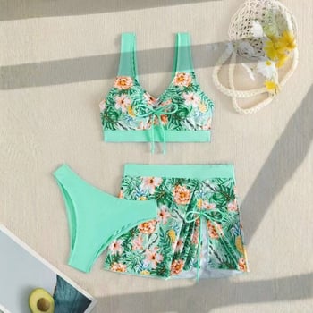 Ženski bikini set — visok struk, bez leđa, jastučić za grudi, poliester s elastanom, visoka elastičnost