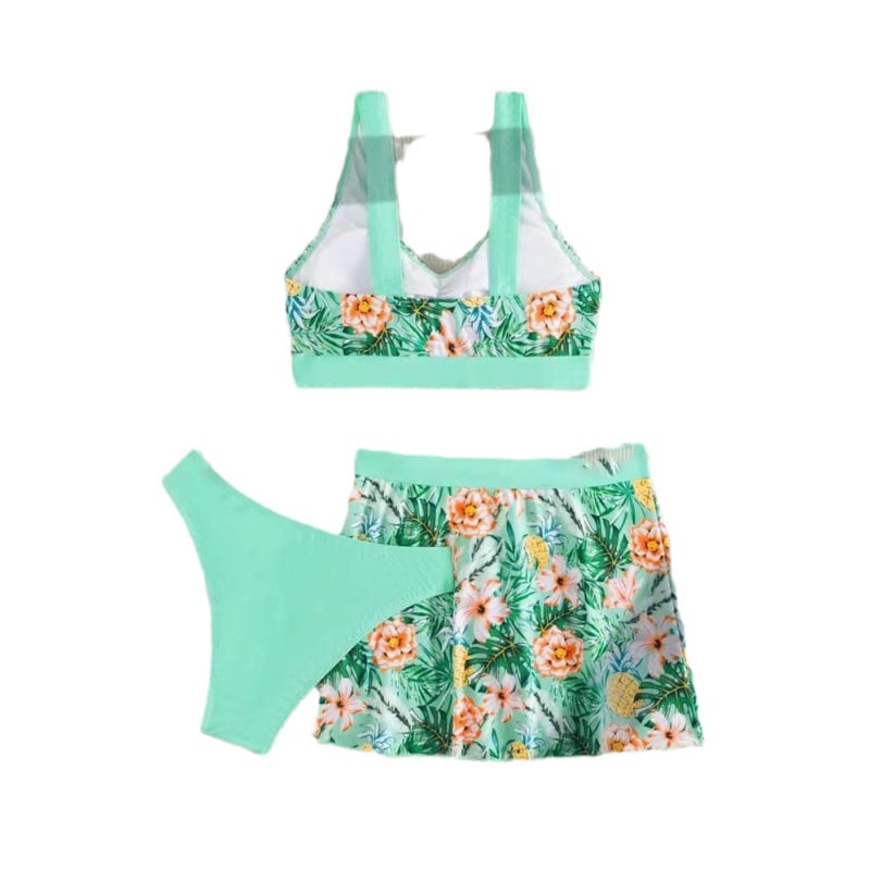 Ženski bikini set — visok struk, bez leđa, jastučić za grudi, poliester s elastanom, visoka elastičnost