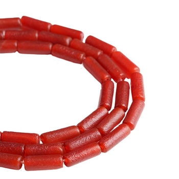 Bullet barrage Φυσικές αγάτ σωληνοειδείς χάντρες, με ελαστικό κορδόνι, μαζική συσκευασία, προέλευση Lianyungang Donghai County