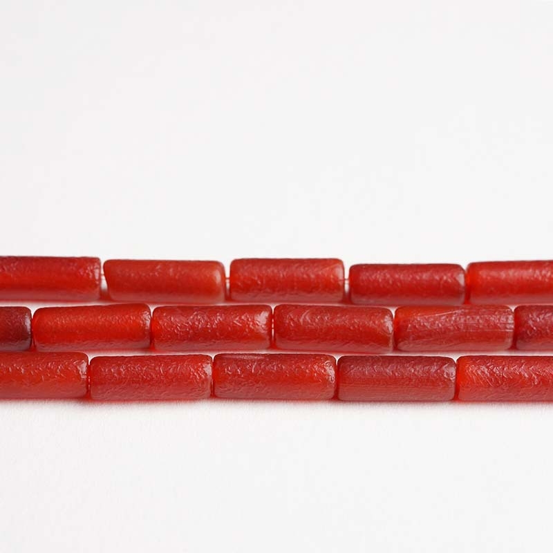 Bullet barrage Φυσικές αγάτ σωληνοειδείς χάντρες, με ελαστικό κορδόνι, μαζική συσκευασία, προέλευση Lianyungang Donghai County