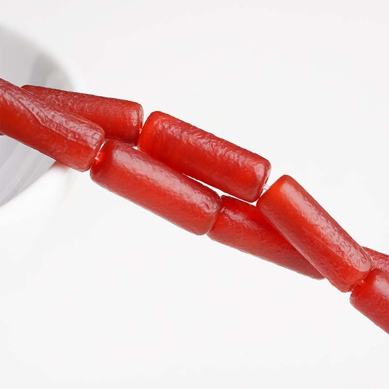 Bullet barrage Φυσικές αγάτ σωληνοειδείς χάντρες, με ελαστικό κορδόνι, μαζική συσκευασία, προέλευση Lianyungang Donghai County