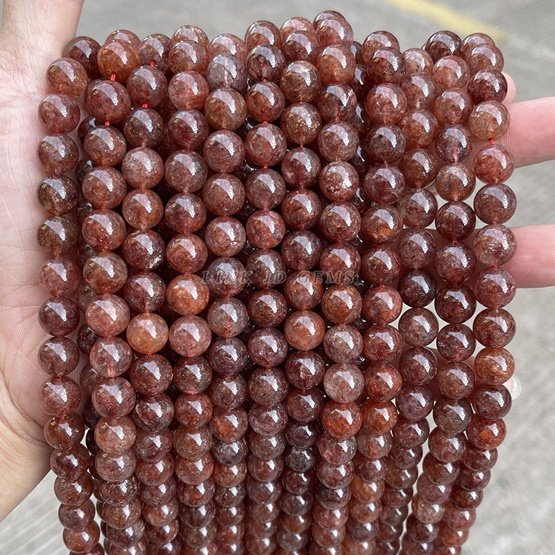 Jingde Jewelry labave perle – kristal, Strawberry crystal, okrugle perle, obrade: rezanje, brušenje, poliranje