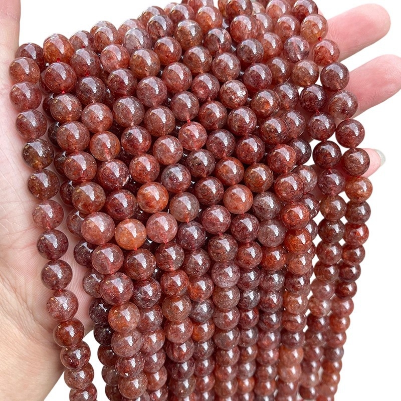 Jingde Jewelry labave perle – kristal, Strawberry crystal, okrugle perle, obrade: rezanje, brušenje, poliranje