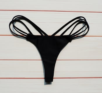 Μπικίνι thong bottom με μπροστινό κόμβο πεταλούδας — γρήγορο στέγνωμα, υψηλή ελαστικότητα, νάιλον ύφασμα 85%, χωρίς μπανέλα