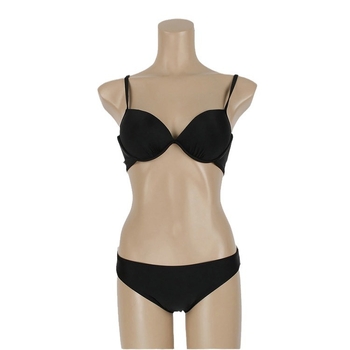 Dvodijelni bikini s metalnim prstenom i umetkom za dojke, 80% najlon, jednofarban uzorak