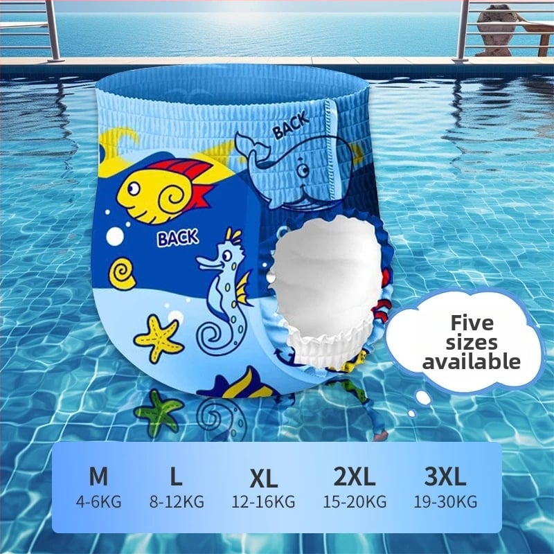 Плувни пелени с връзки, водоустойчиви за бебета и малки деца, подходящи за тегло 6–20 кг, възраст 0–6 месеца до 3–6 години