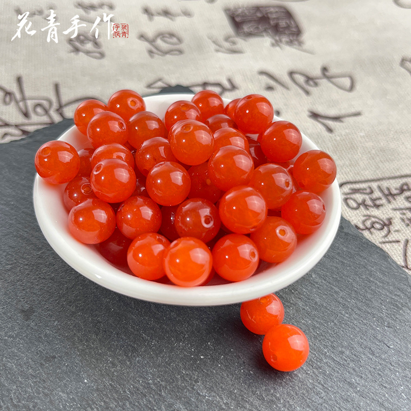 Mărgele de agat – naturale, tăiate și lustruite, componente DIY pentru bijuterii, origine Jinhua