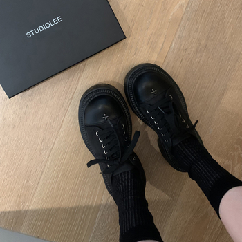 Pantofi de damă din pânză, căptuți cu piele de miel, talpă din cauciuc, închidere cu șireturi, înălțime medie 3–7 cm, stil casual de toamnă