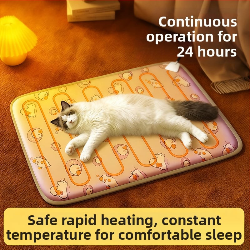 Šunims skirtas elektrinis šildymo kilimėlis — PVC medžiaga, valomas šluoste, paprastas montavimas